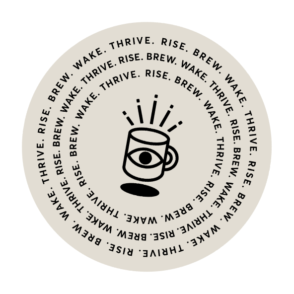New Here Coffee badge