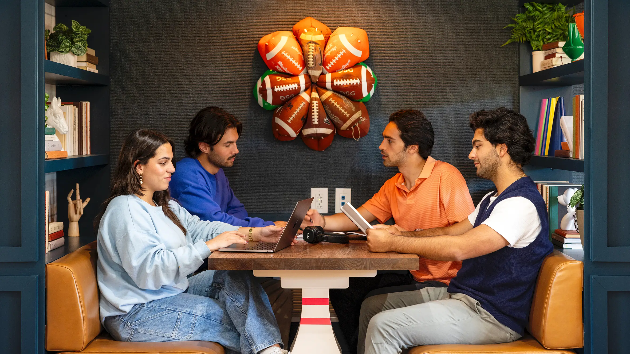 students studying together