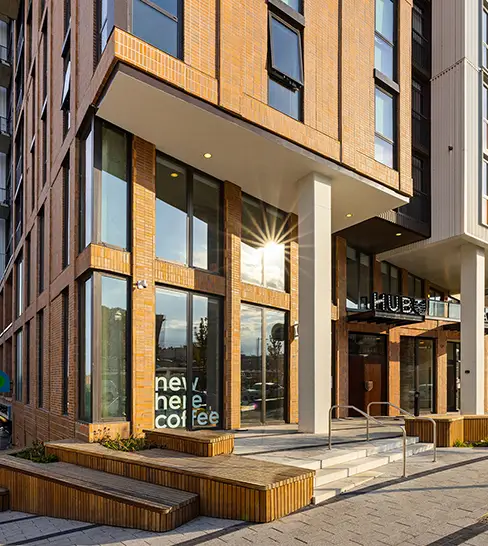 exterior of the Hub Cincinnati building