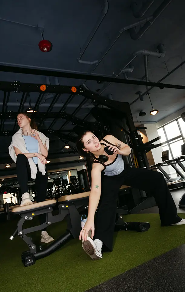 young woman at a fitness center