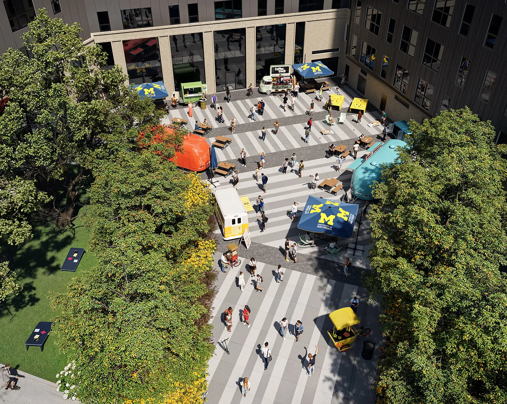 aerial view of community