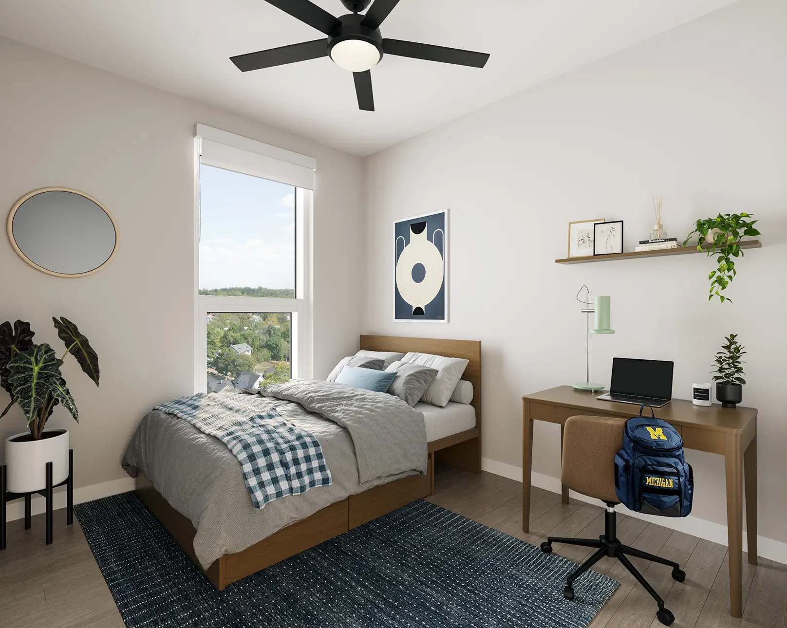 furnished bedroom