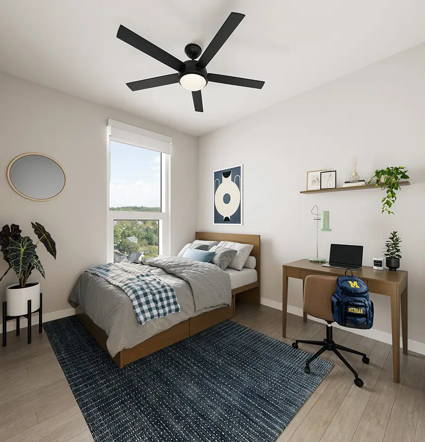 furnished bedroom