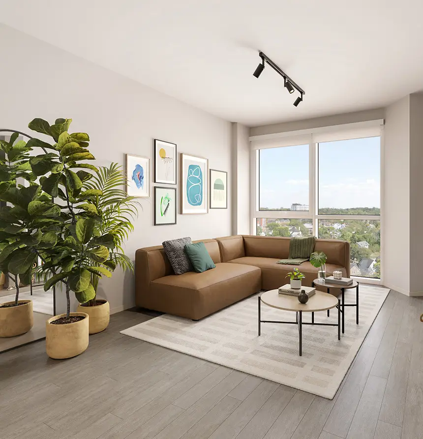 furnished living space