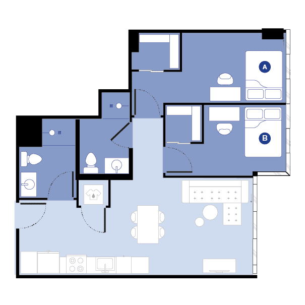 Rendering for 2x2A floor plan