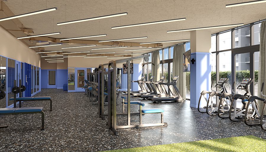 Fitness Center with Crossfit Interval Equipment