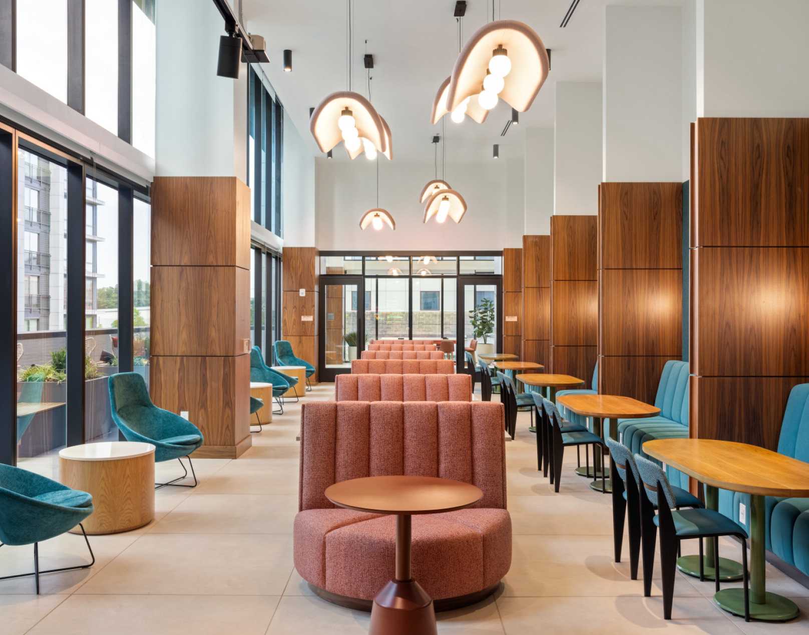 A community seating area