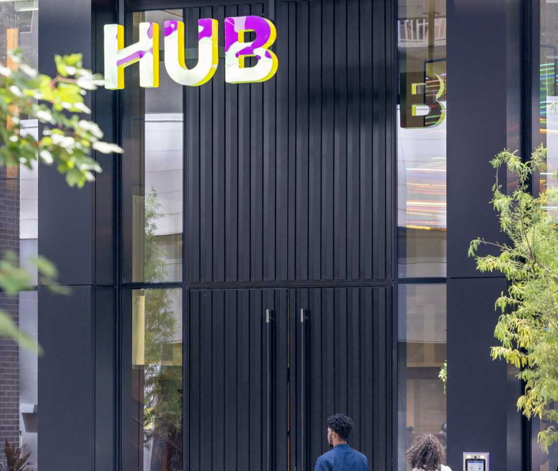 The exterior of Hub Atlanta