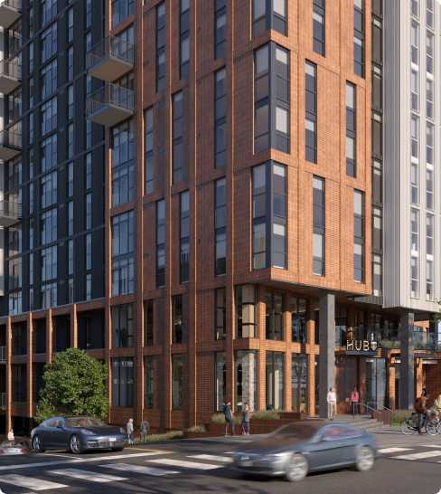 The exterior of Hub Cincinnati
