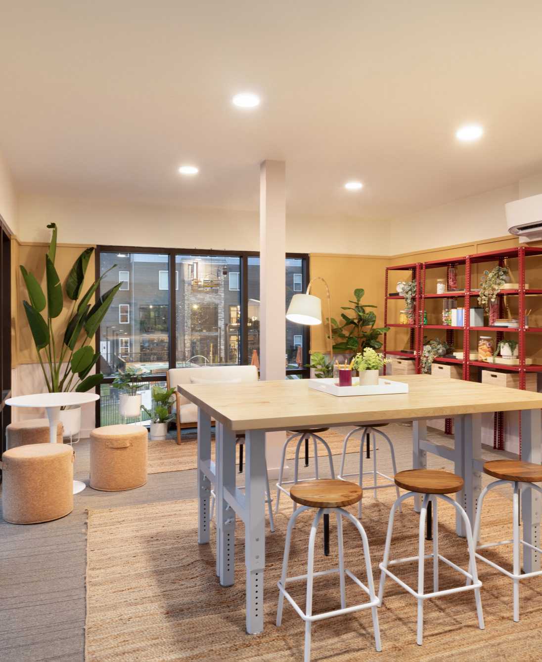 Common area with table and chairs