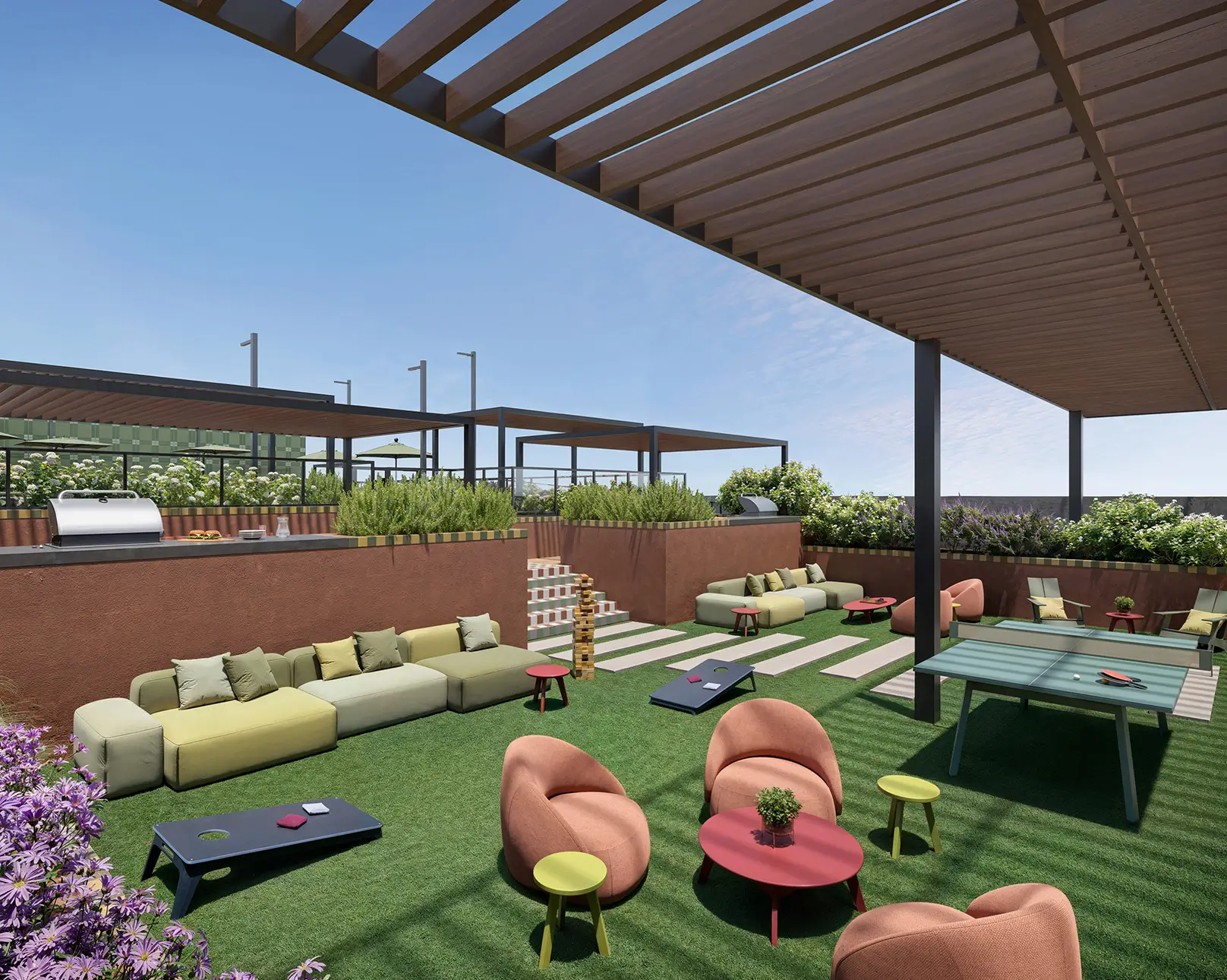 Outdoor lounge area