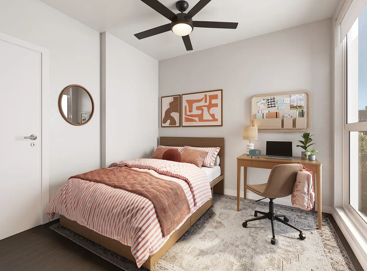 furnished bedroom