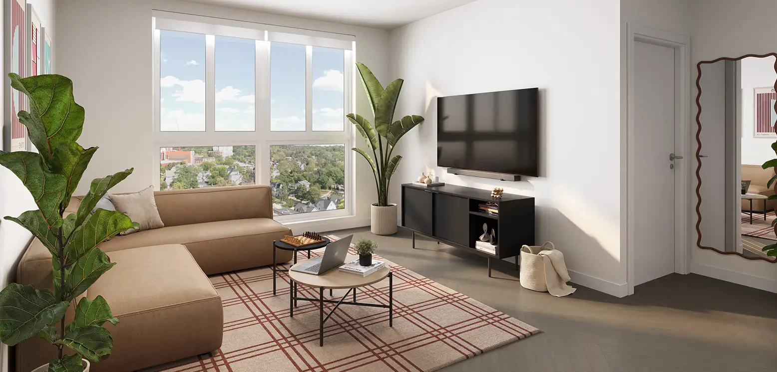 furnished living space