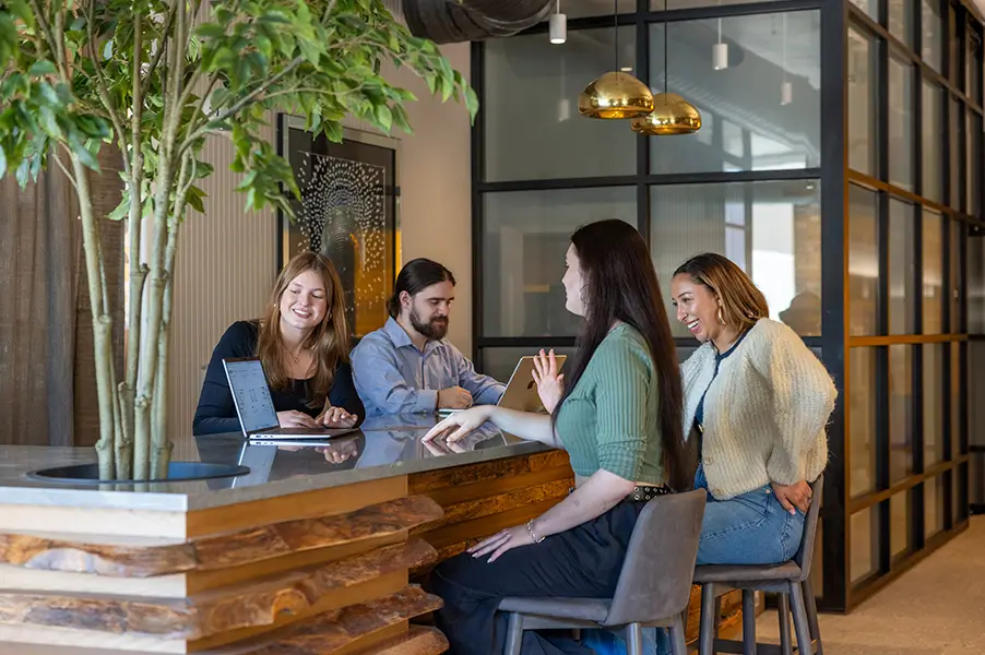 Group of people sitting at a table