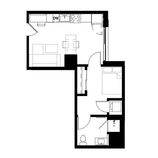 Apartment Floor Plans | Hub Champaign Daniel