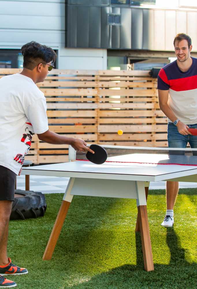 People playing ping pong