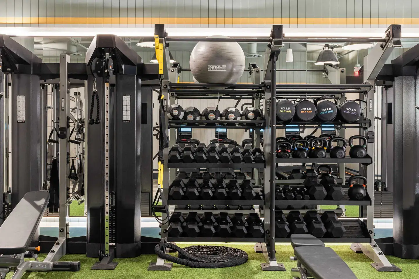 fully equipped fitness facility