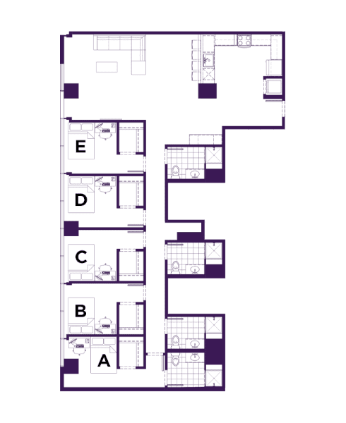 Rendering for 5x4 C floor plan