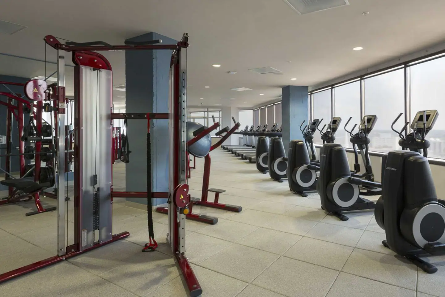 fitness center with gym equipment