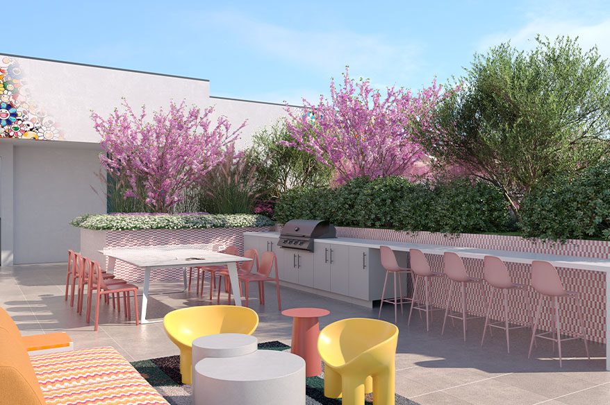 Outdoor grilling area