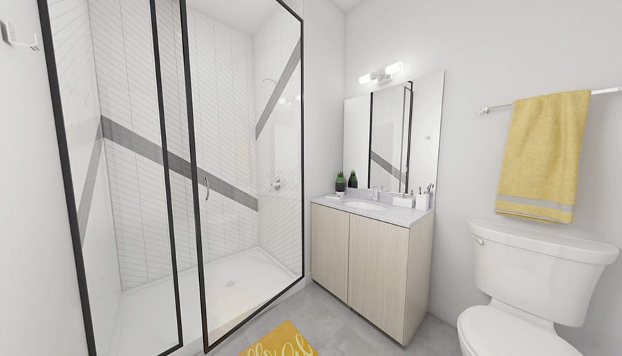 Walk-In Showers with Glass Enclosure*