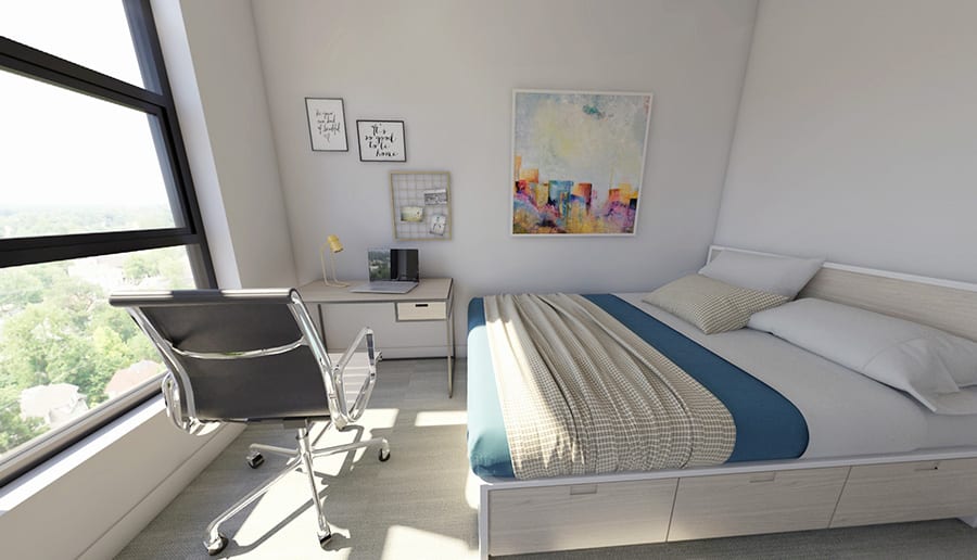Independently Keyed Bedrooms With Solid Wood Doors & High-Quality Carpet