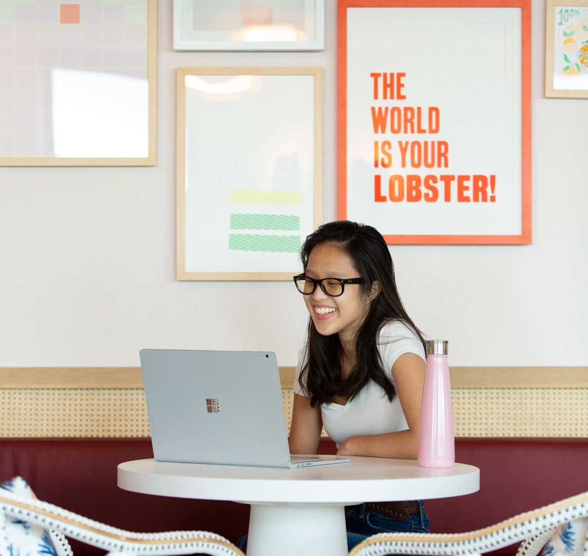 person working at computer