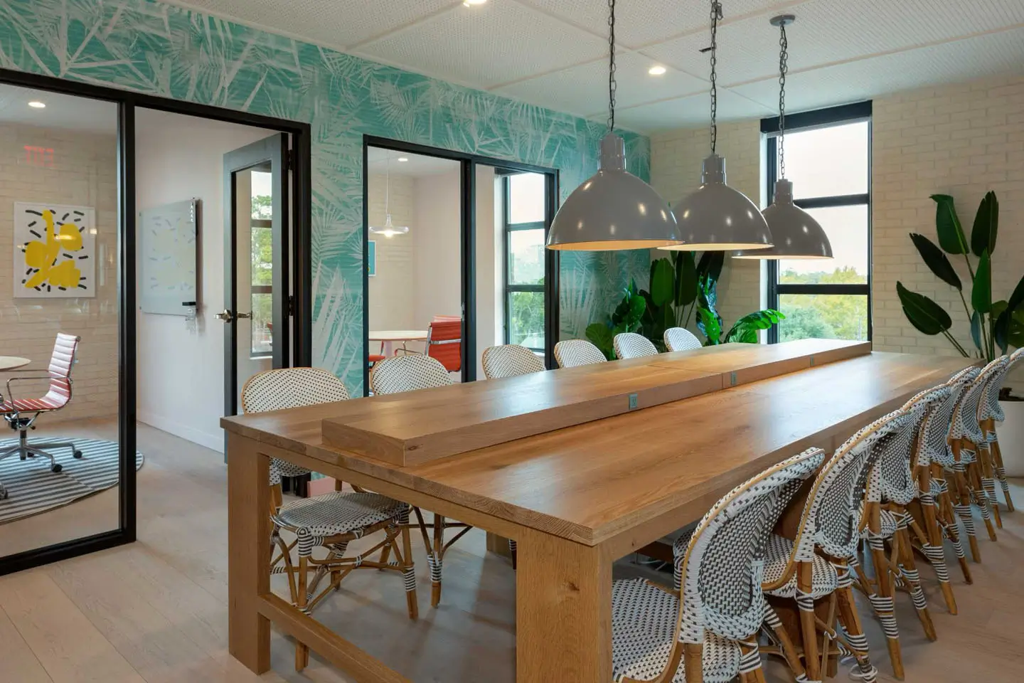 large study table and private study rooms