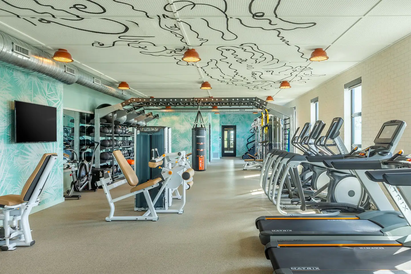 fully equipped fitness center
