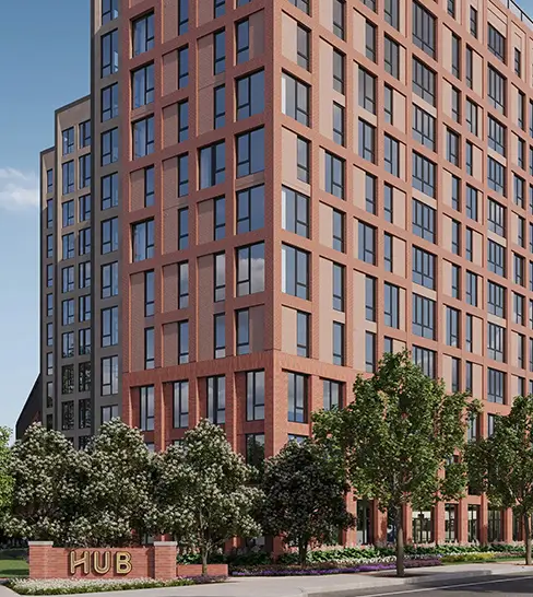 exterior of the Hub Raleigh building