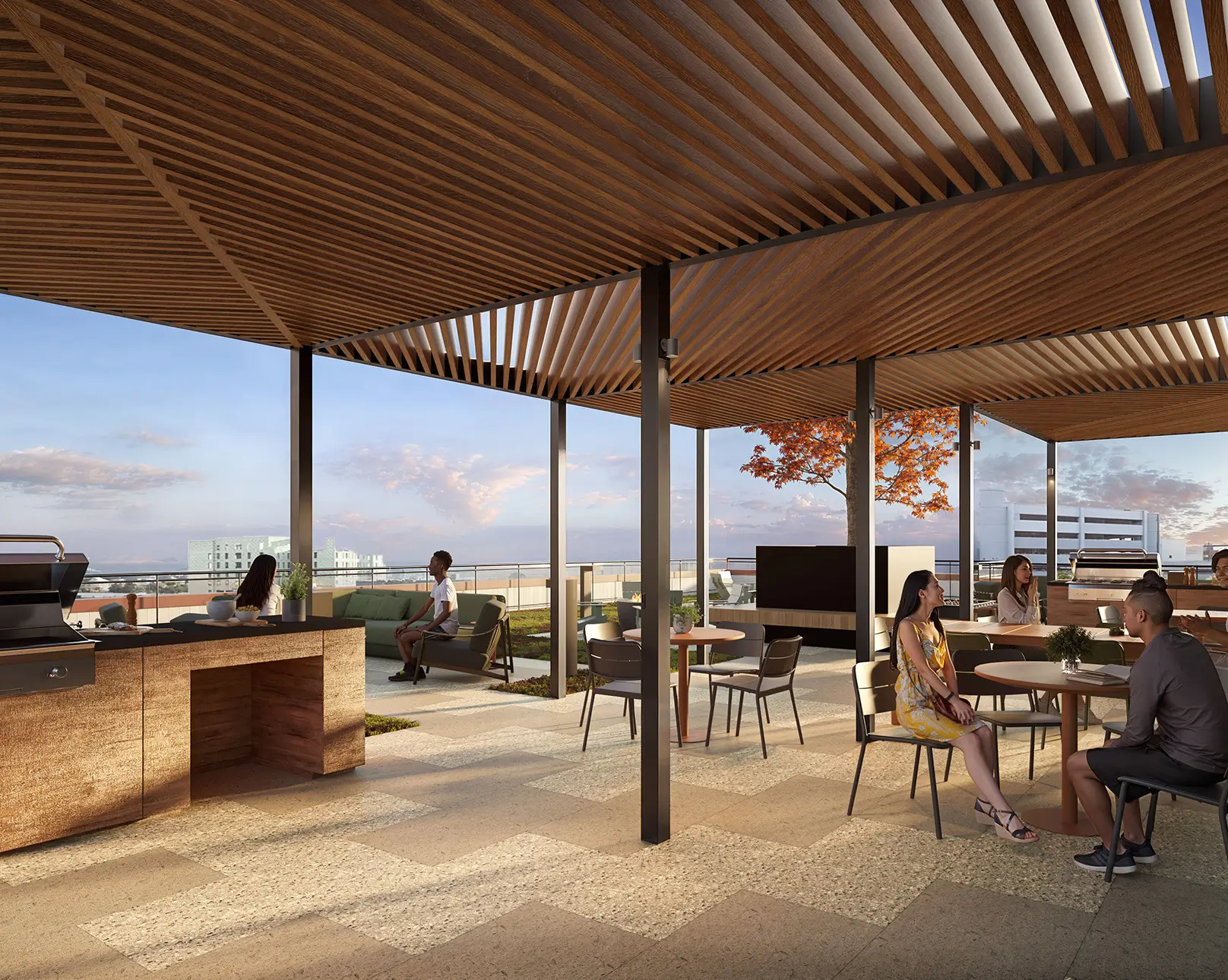 Rooftop lounge