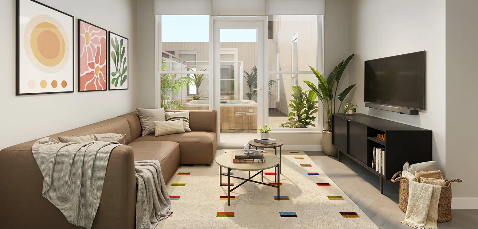 Furnished apartment living room