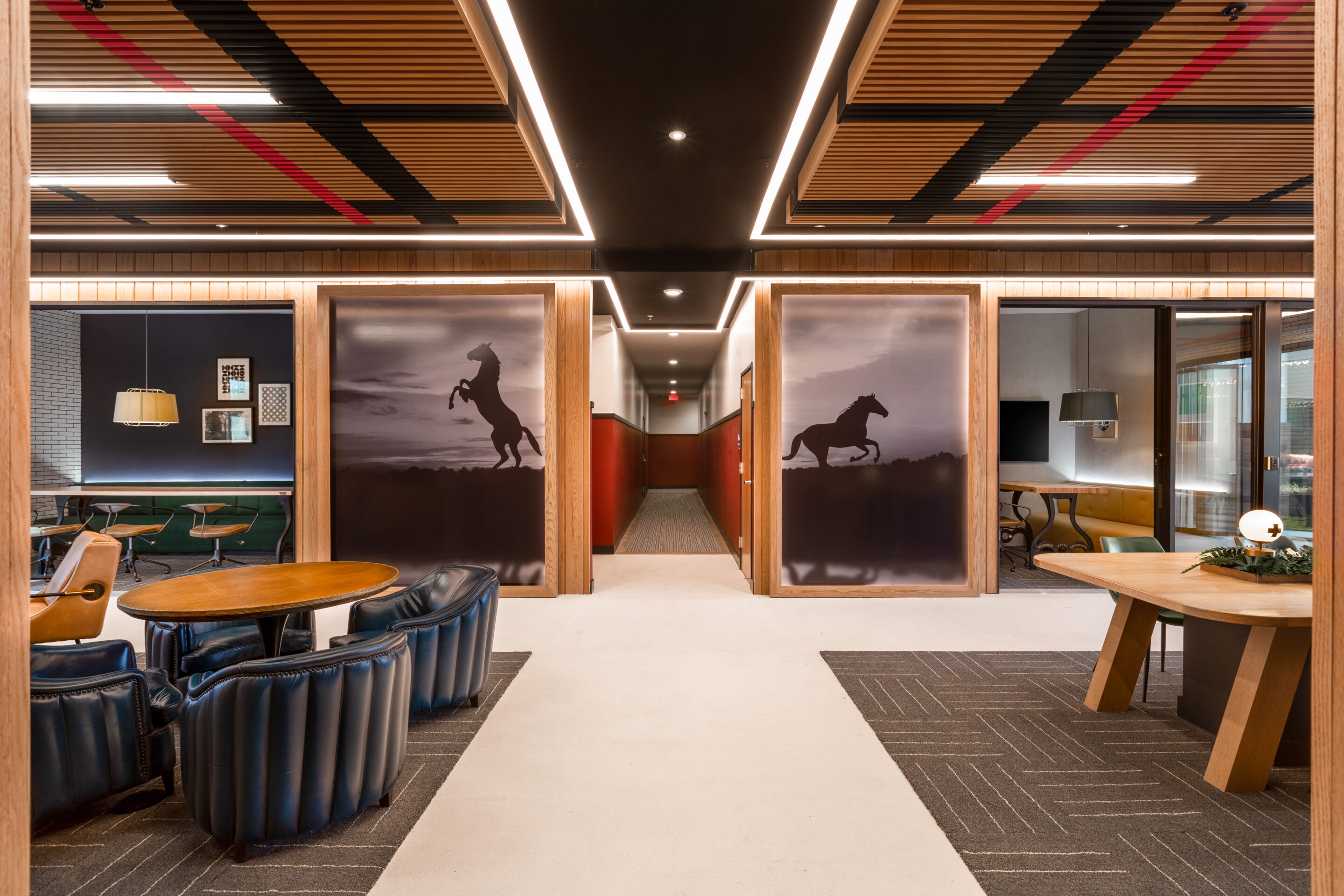 A community area with lounge seating