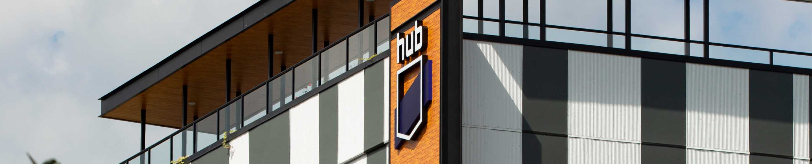 The exterior of Hub Lexington Limestone