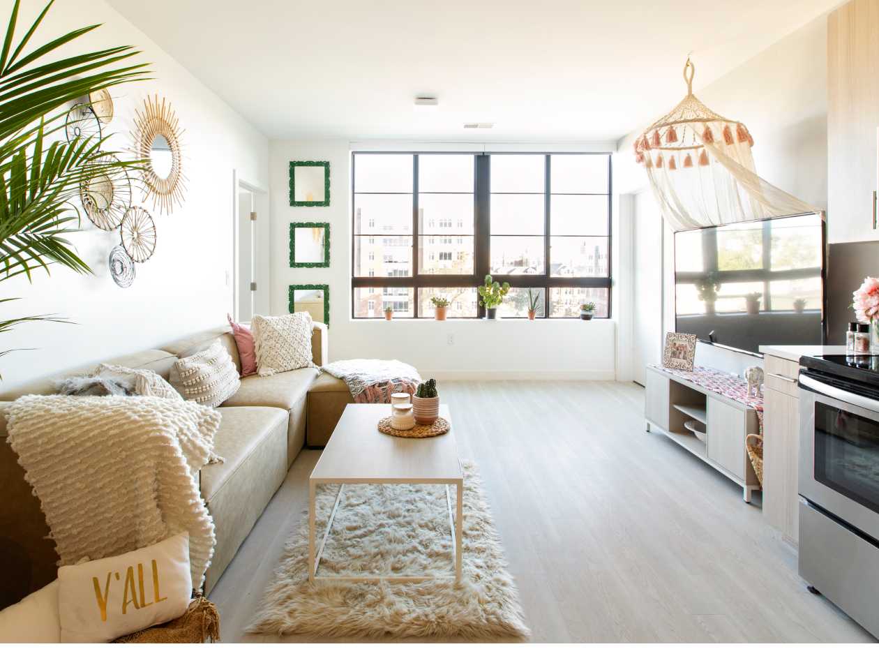 A furnished living space