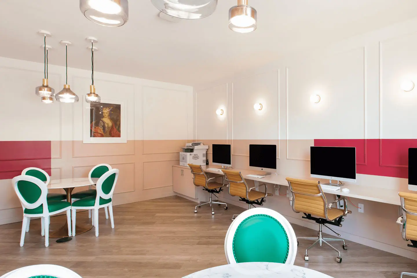 executive business area with computers