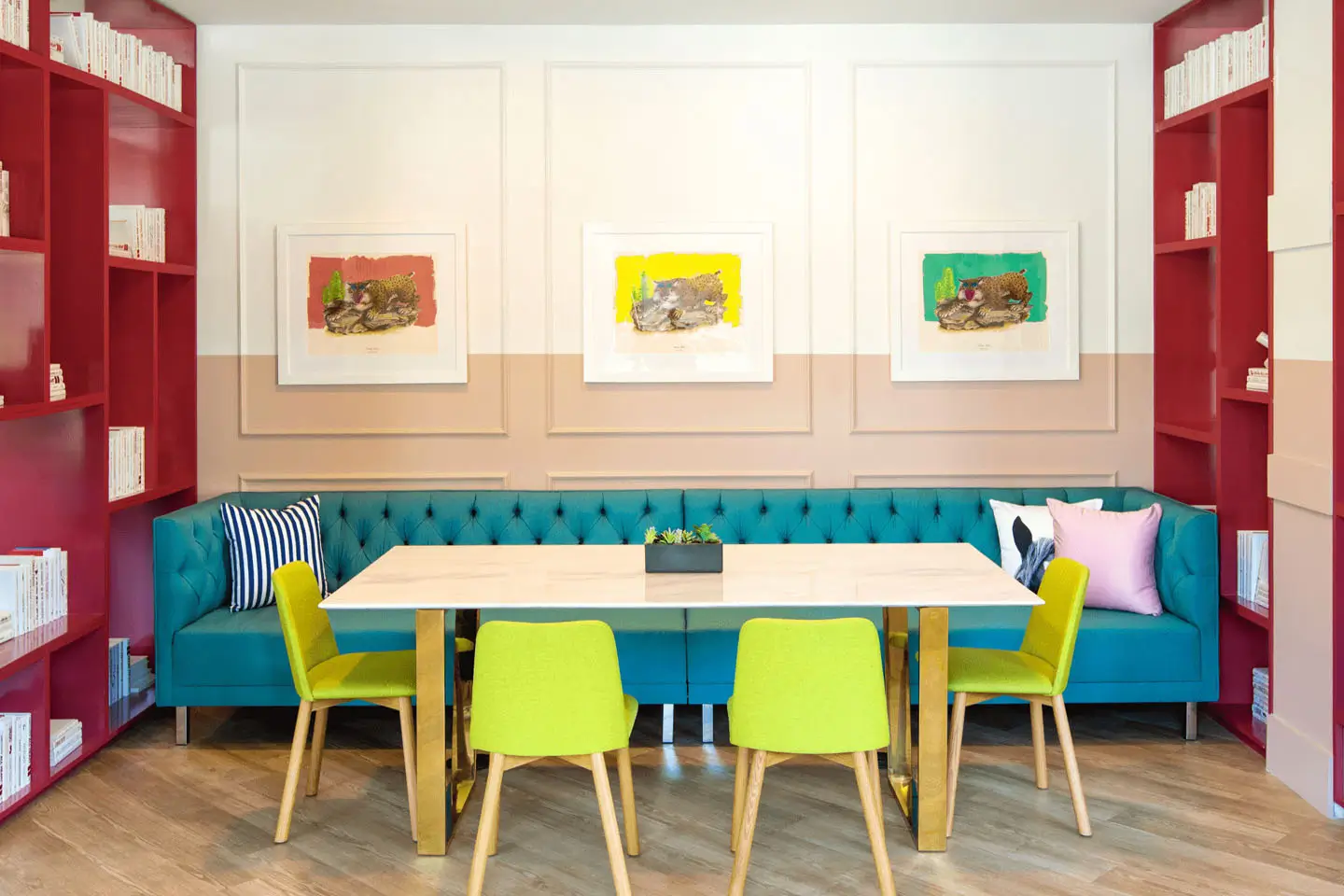 study table with seating