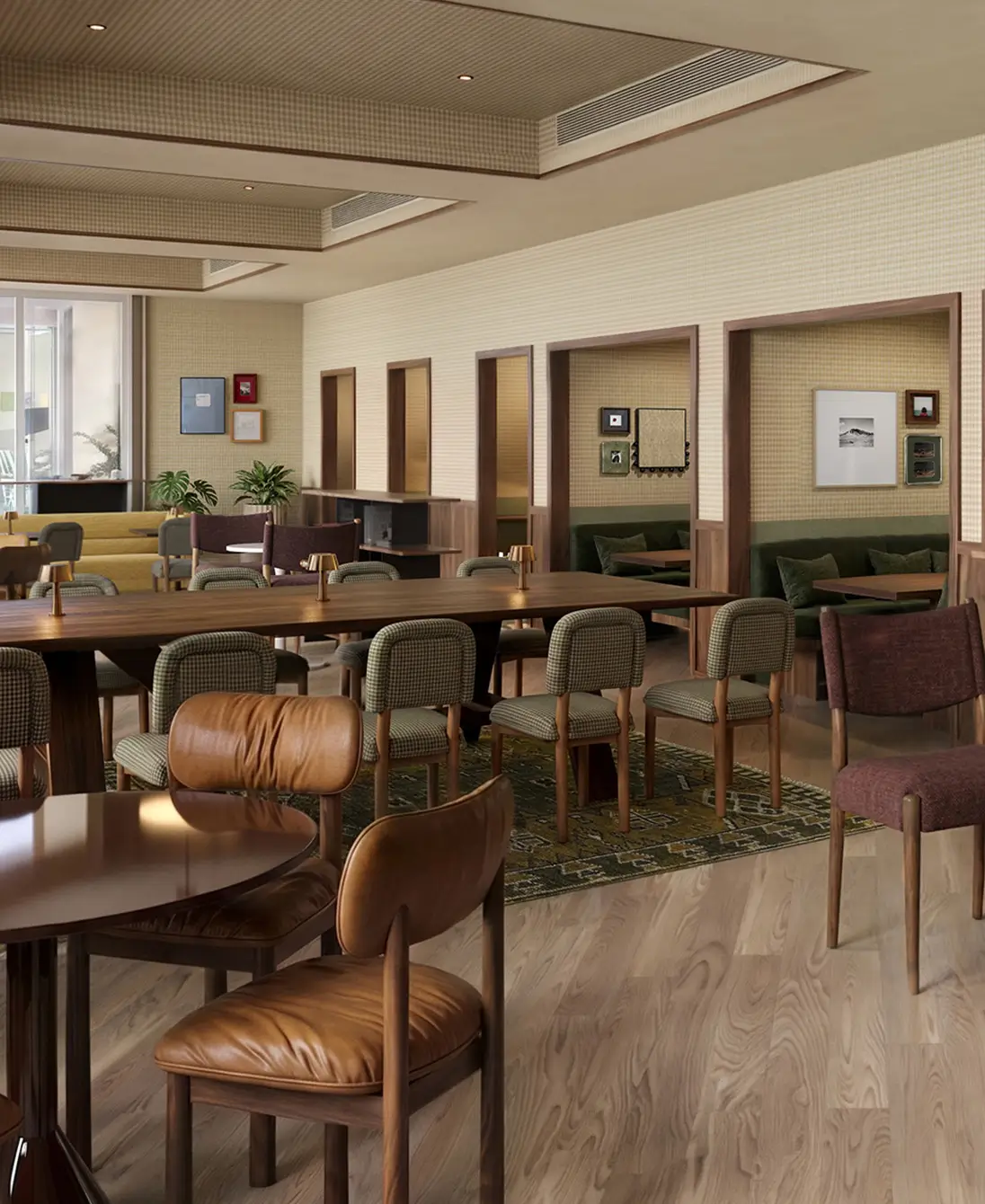 Resident lounge area with tables and seating
