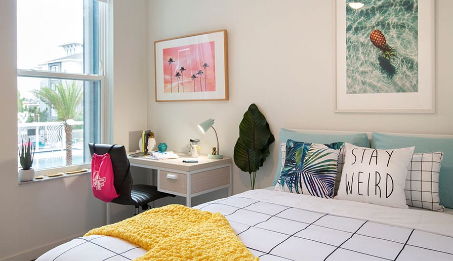 Individually Keyed Bedrooms With Solid Wood Doors & Designer Carpet