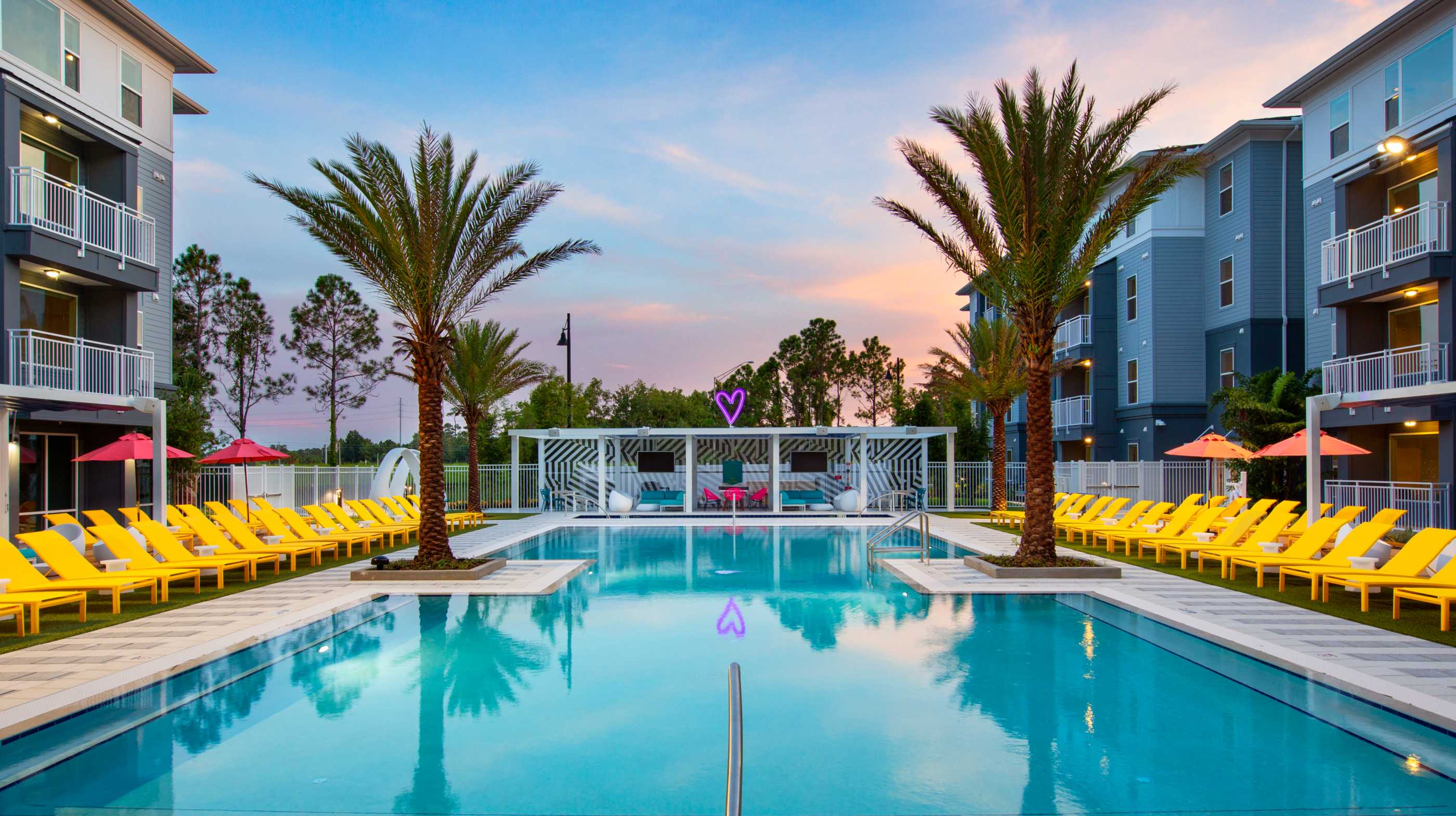 A resort-style swimming pool