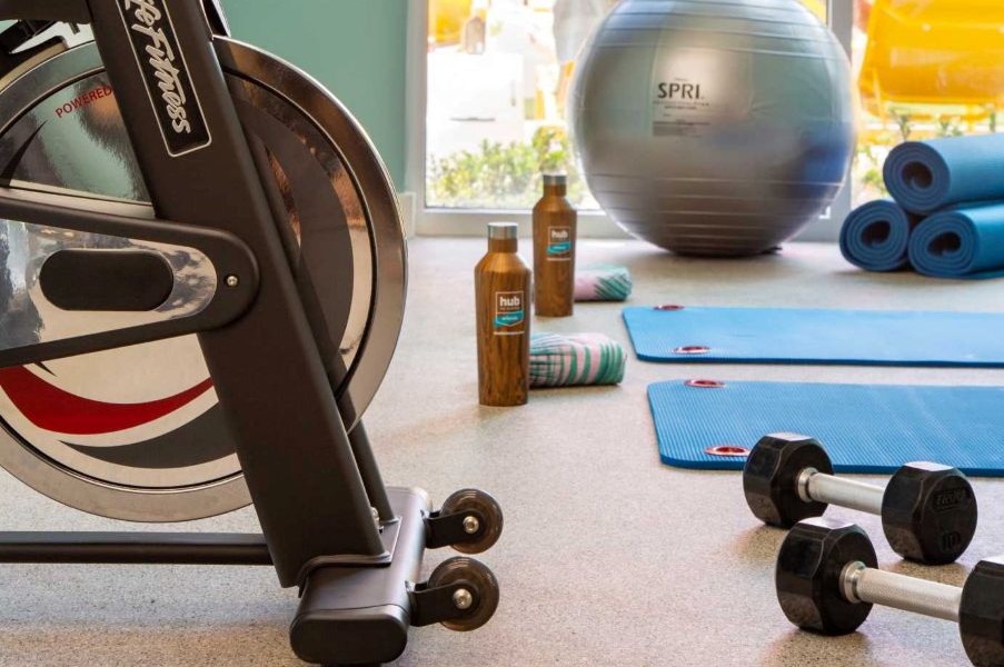 Fitness center with modern equipment