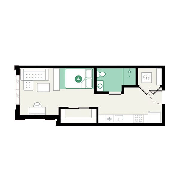 Визуализация плана этажа Studio B