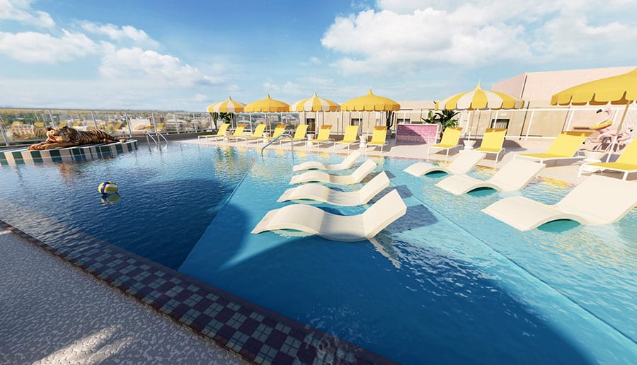 Rooftop Sundeck, Pool & Hot Tub