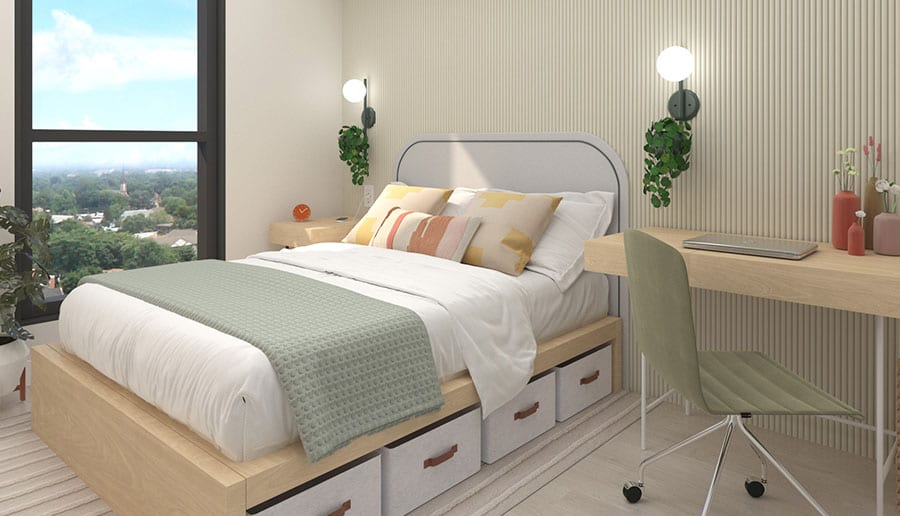 Independently Keyed Bedrooms With Solid Wood Doors