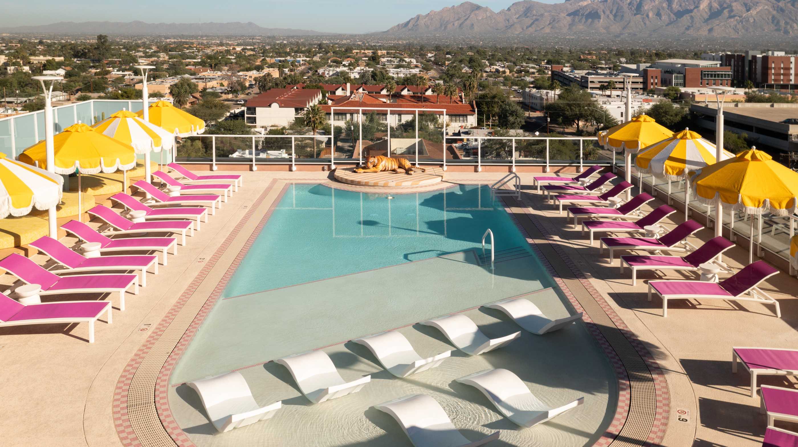 A resort-style swimming pool