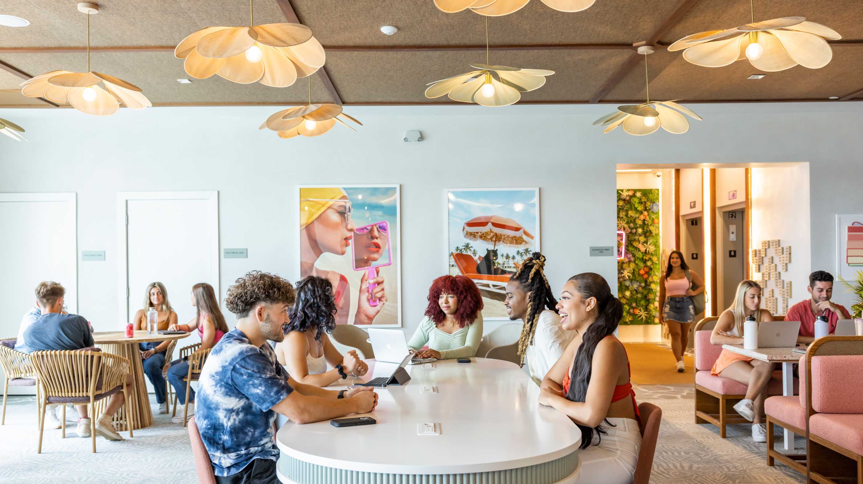 A group of friends sitting at a table