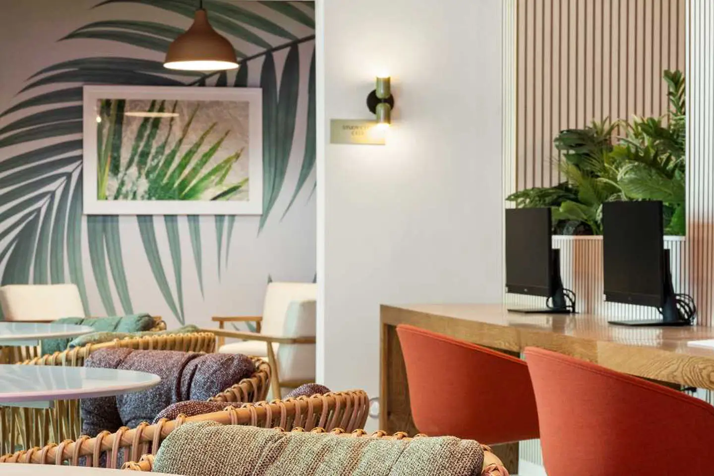 computer stations and study tables