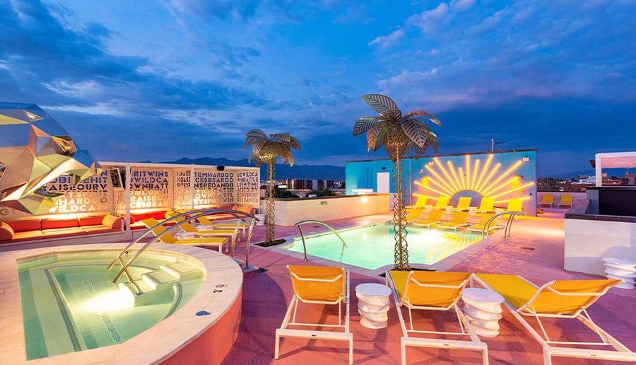 Rooftop Sundeck, Pool and Hot Tub