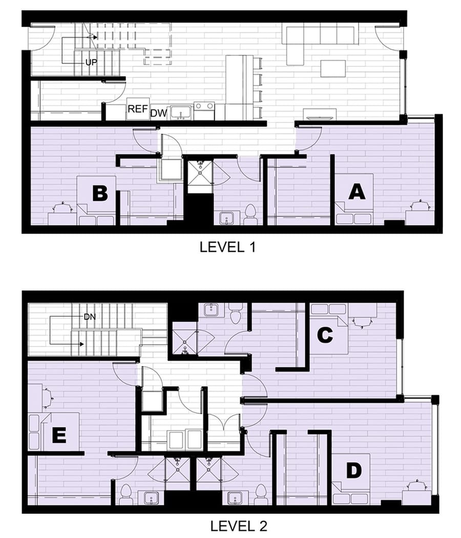 Rendering for 5x4 floor plan