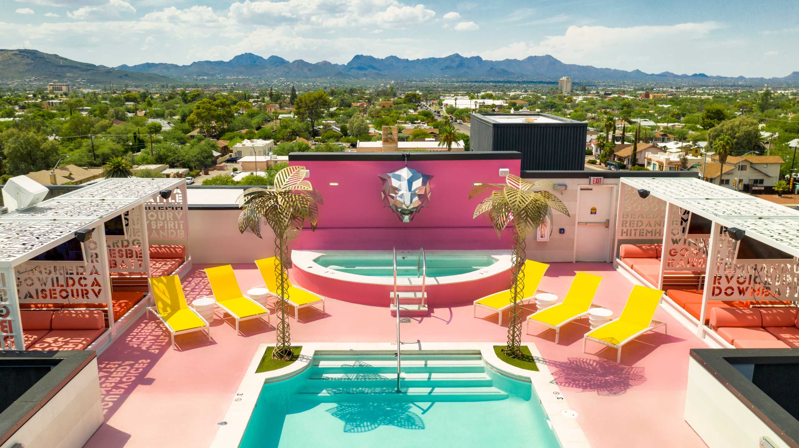 A resort-style swimming pool